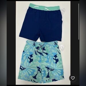 Blue and Aqua Swim Shorts Set size 4T